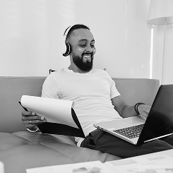 Professional working remotely